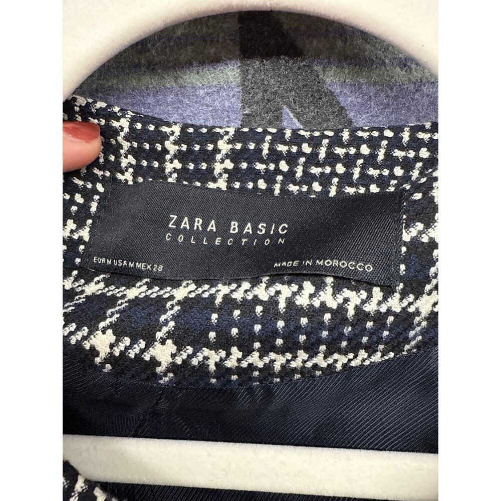Zara Basic Collection Blazer Plaid Medium Profess… - image 4